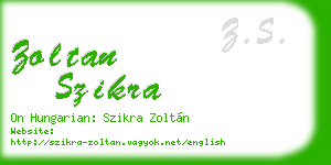 zoltan szikra business card